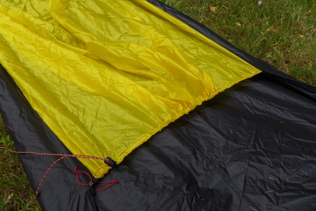 The cover and floor of the bivvy 